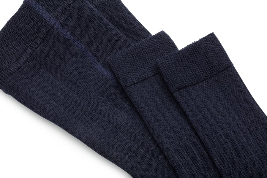 Leggings pour enfants en laine mérinos Marine, vue détaillée