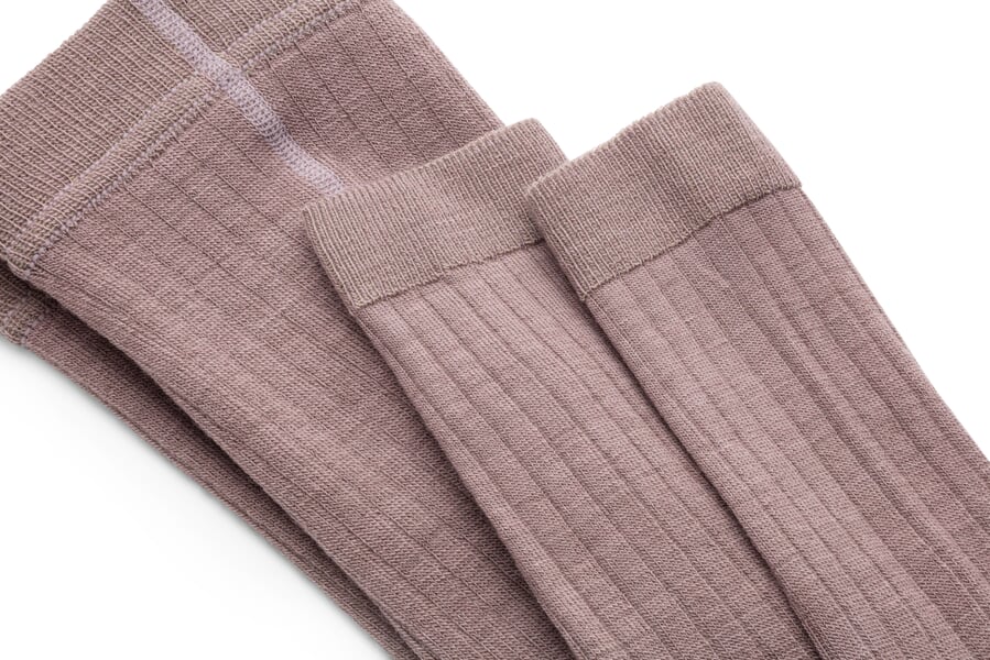 Kinder-Leggings Merinowolle Rosé, Detailsicht