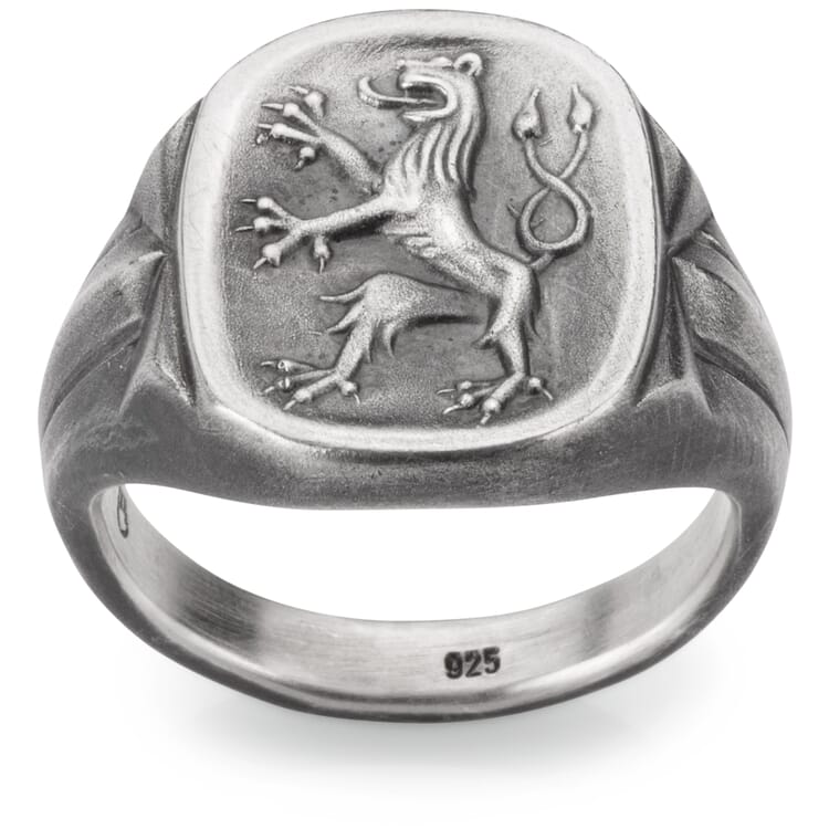 Anillo con sello de león