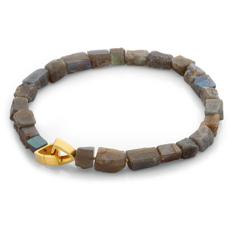 Collar de labradorita y turquesa oliva