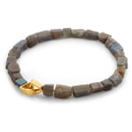 Labradorite Necklace, Olive Turquoise