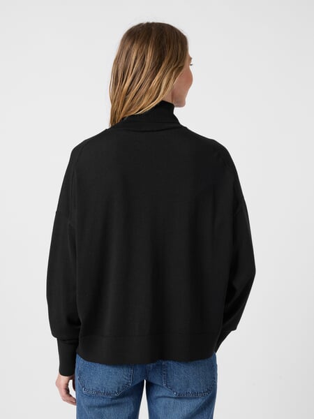 Pull à col roulé pour femme Noir, présenté sur un modèle