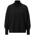 Damerullekravebluse Sort