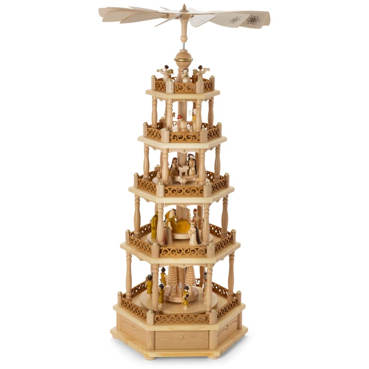 Piramide natalizia tradizionale a 5 livelli