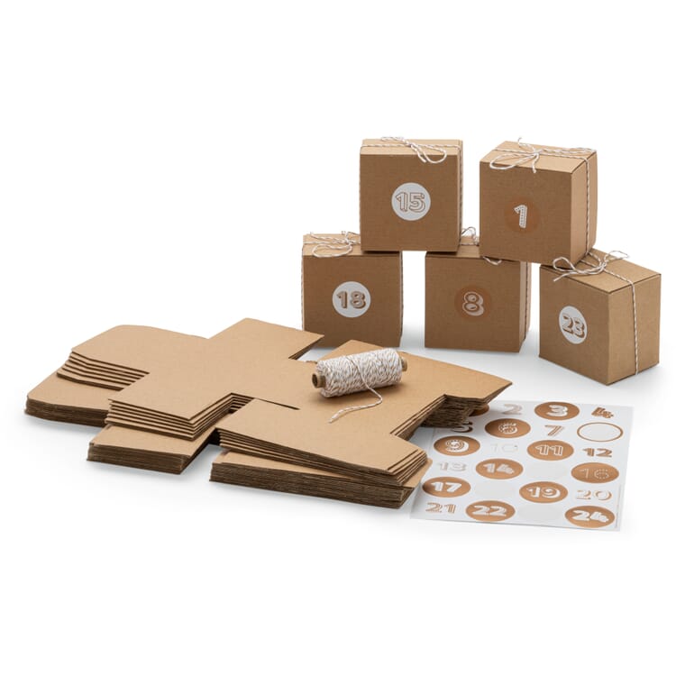 Adventskalenderset, Koperkleurige stickers