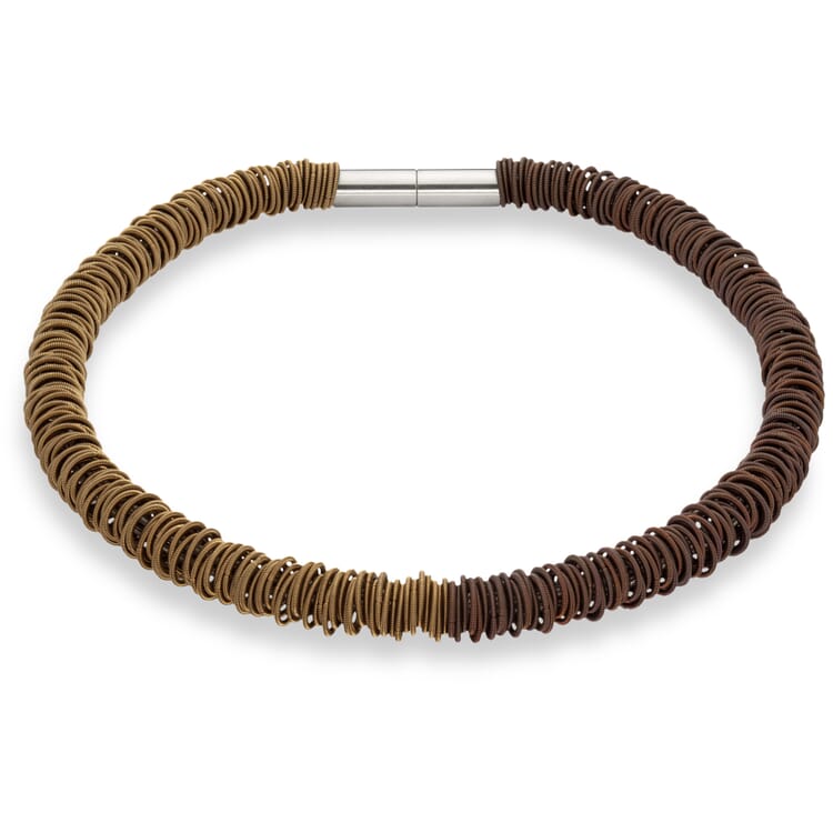 Collana con molla in acciaio inossidabile, rame-oro