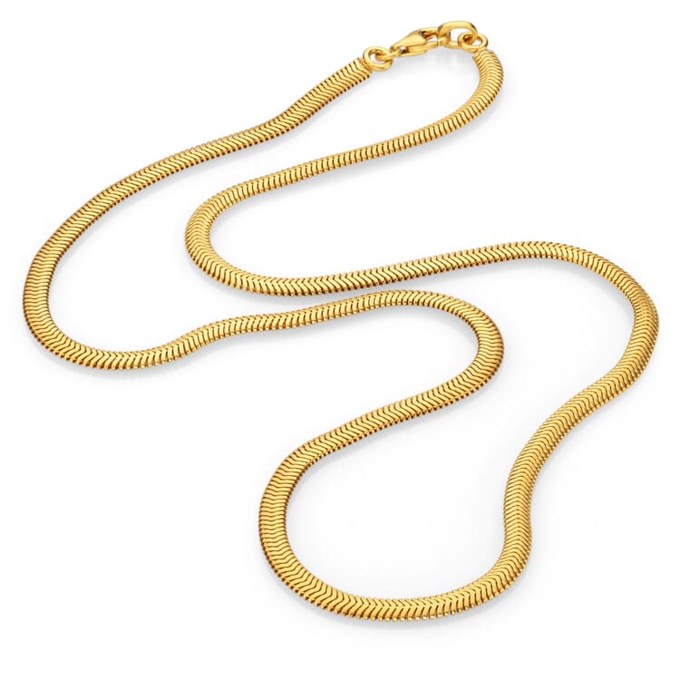 Schlangenkette, goldplattiert