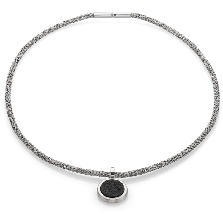 Collar de ágata cristalina y plata