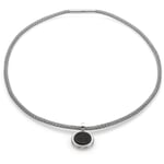 Halskæde af krystalachat, sølv