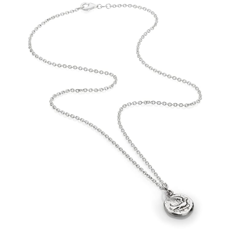 Collana con ciondolo a forma di colomba, argento