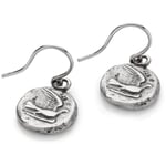 Silver Dove Dangle Earrings