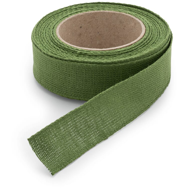 Cinta de regalo de lino teñida en masa, Verde