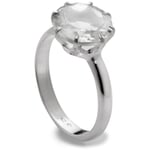 Fingerring Bergkristall Silberfarben 52