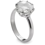 Fingerring Bergkristall Silberfarben 52