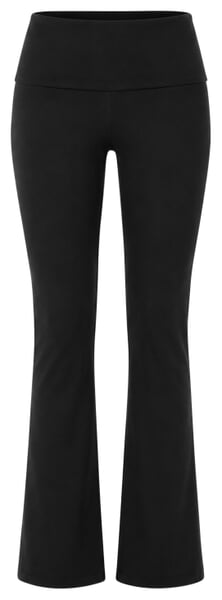 Casual leggings with rolled cuffs." Black