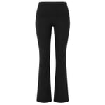 Casual leggings with rolled cuffs." Black