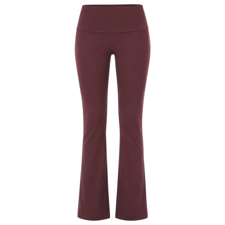 Leggings per il tempo libero con orlo arrotolato", Rosso scuro