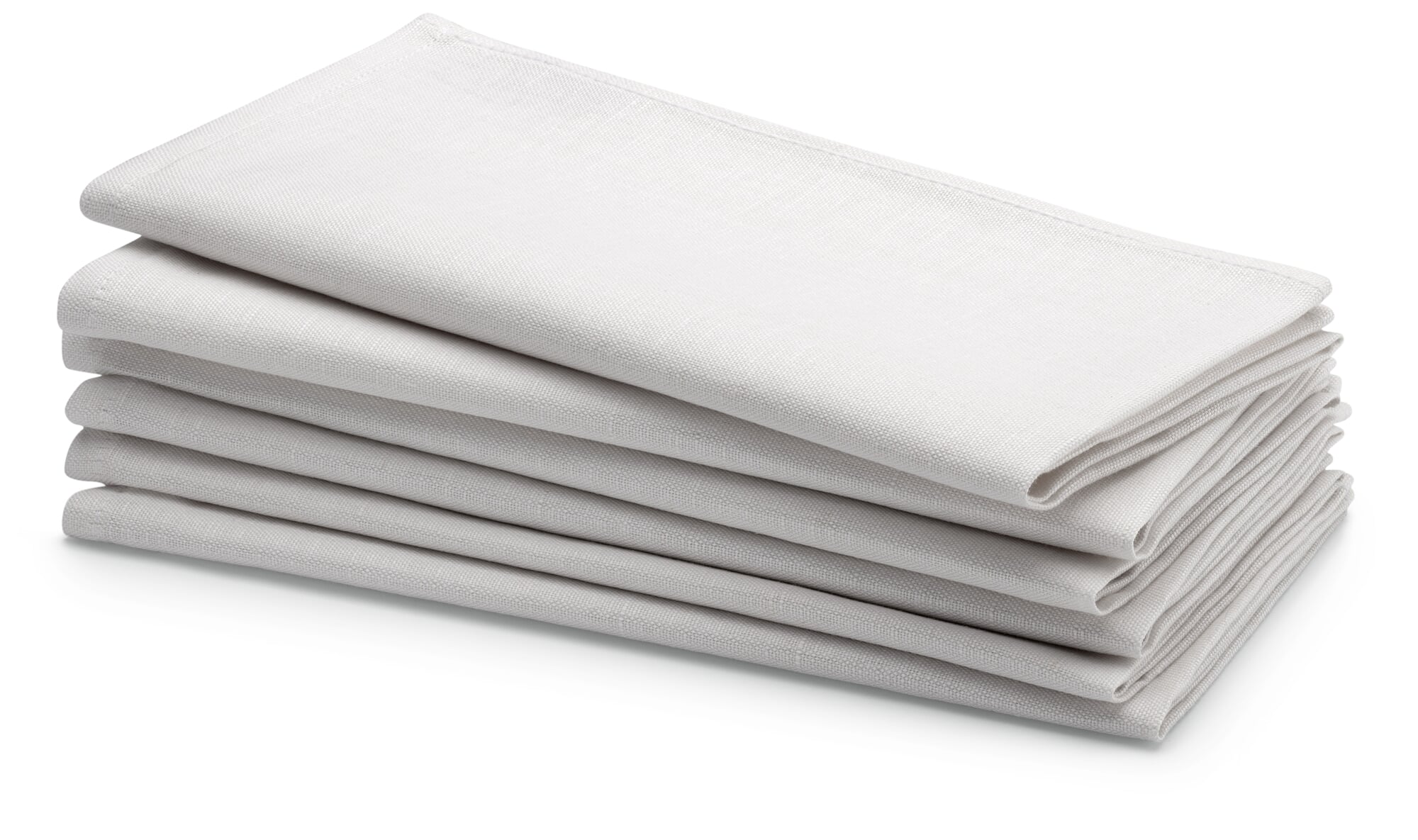 Serviette Halbleinen, Weiß, (6 Stück)