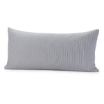 Funda de almohada reversible de seersucker Azul-verde 40 × 80 cm