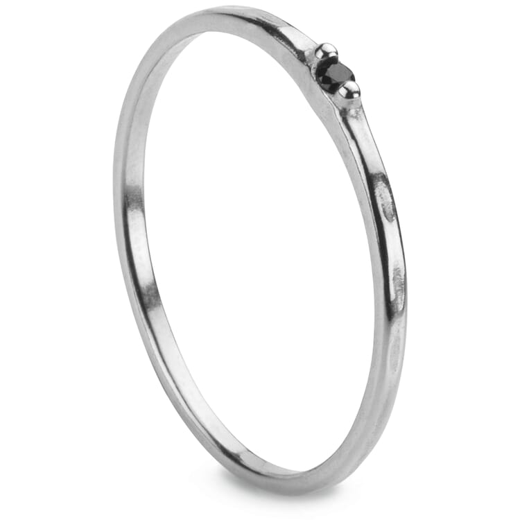 Bague en zircone, Argent