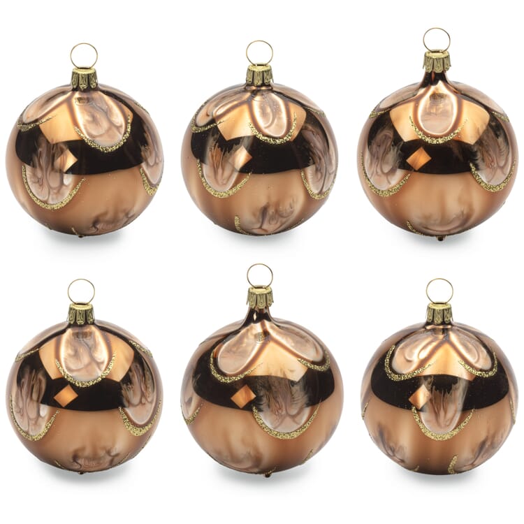 Bolas de árbol de Lauscha con barniz brillante
