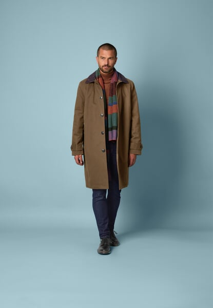 Men's Checkered Wool Blazer Brown-Multicolored, application example