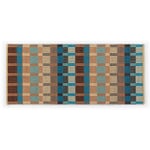 Tapis en laine Orion Marron-beige-turquoise 90 × 200 cm