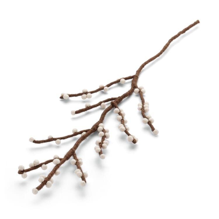 Felt Berry Branch, White