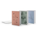Weihnachtskarten grafisch Recyclingpapier Set 1