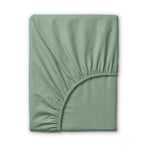 Drap-housse en coton lavé Vert foncé 90 × 200 cm