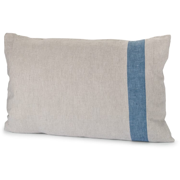 Linen Striped Pillowcase, Blue