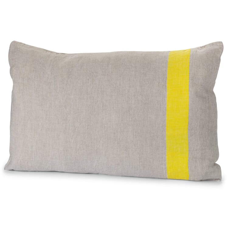 Linen Striped Pillowcase, Yellow