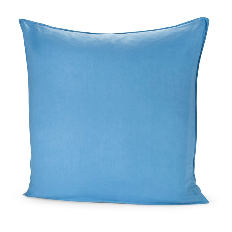 Washed Linen Pillowcase, Turquoise blue