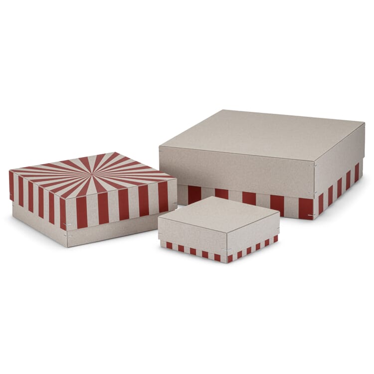 Geschenkboxen Graupappe, 3er-Set