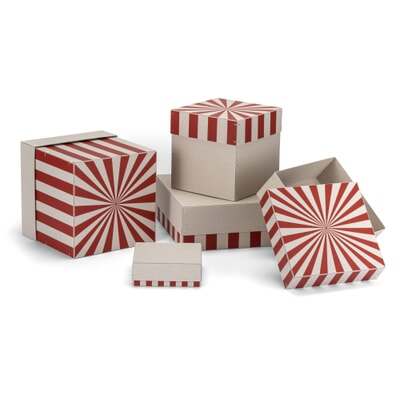 Geschenkboxen Graupappe, 2er-Set