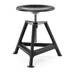 Hocker Chemnitz, höhenverstellbar, monochrom Schwarz matt/Schwarz RAL 9005