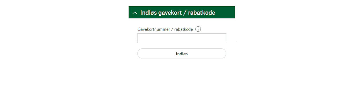 Forespørgsel på værdibevis i indkøbskurven