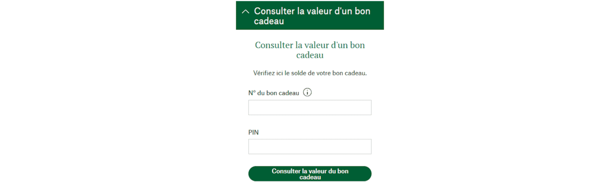Bon de consultation de la valeur