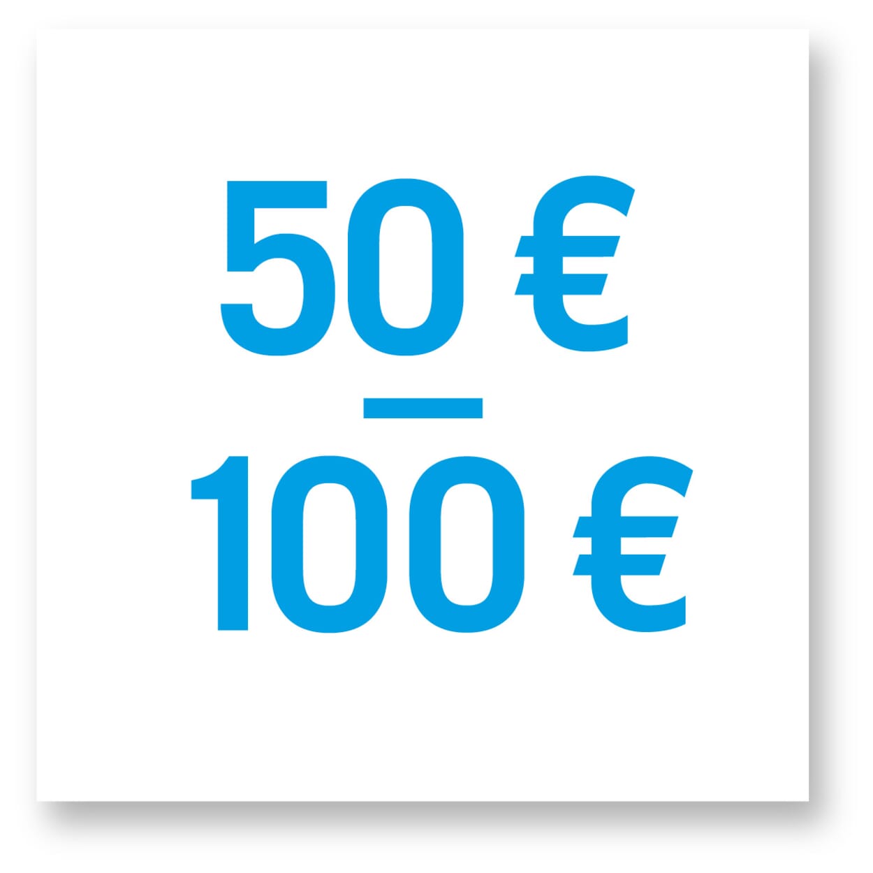 50€ to 100€