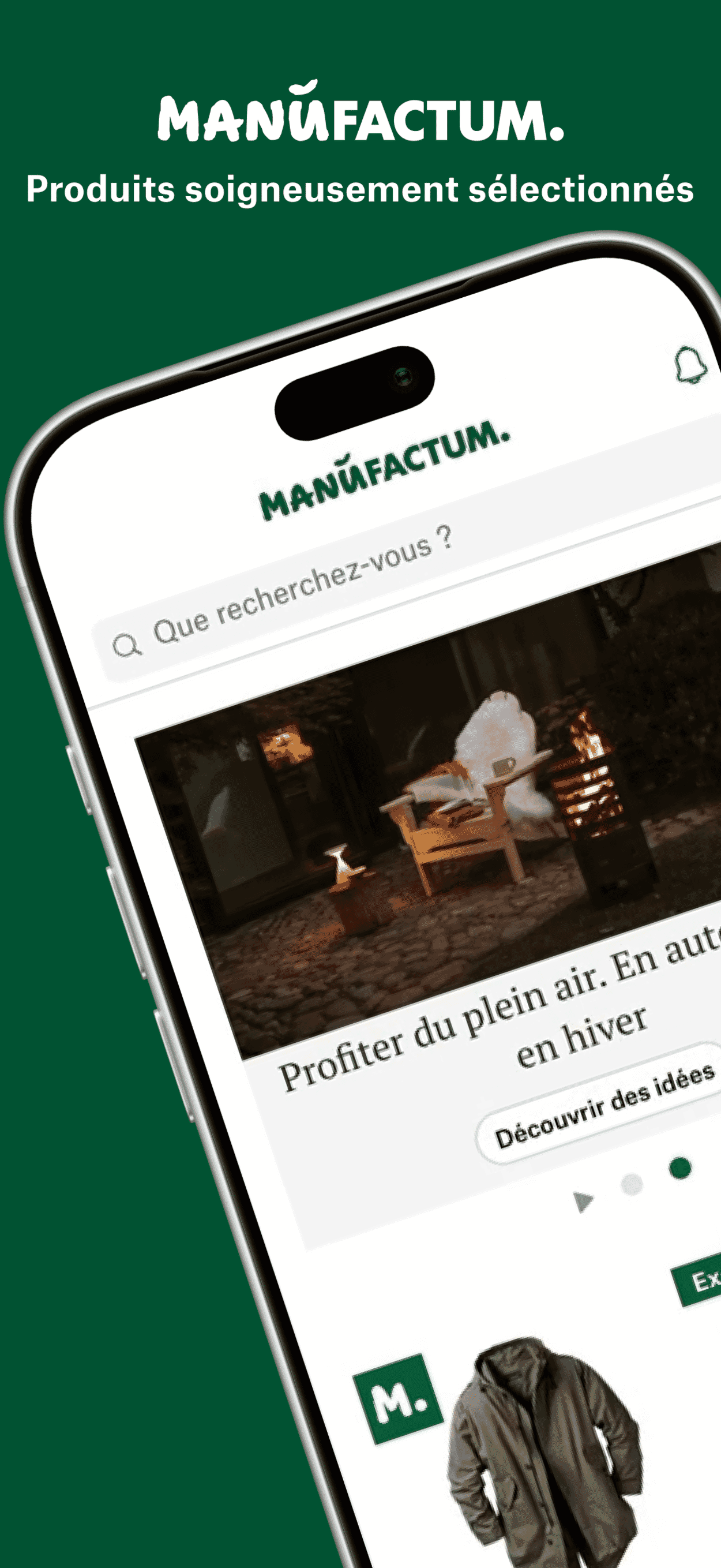Capture d'écran de l'application Manufactum Shopping pour iPhone