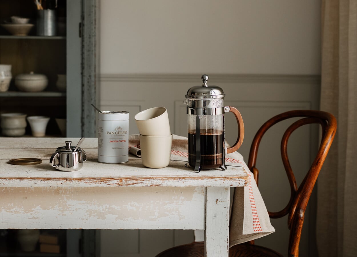 French Press avec café