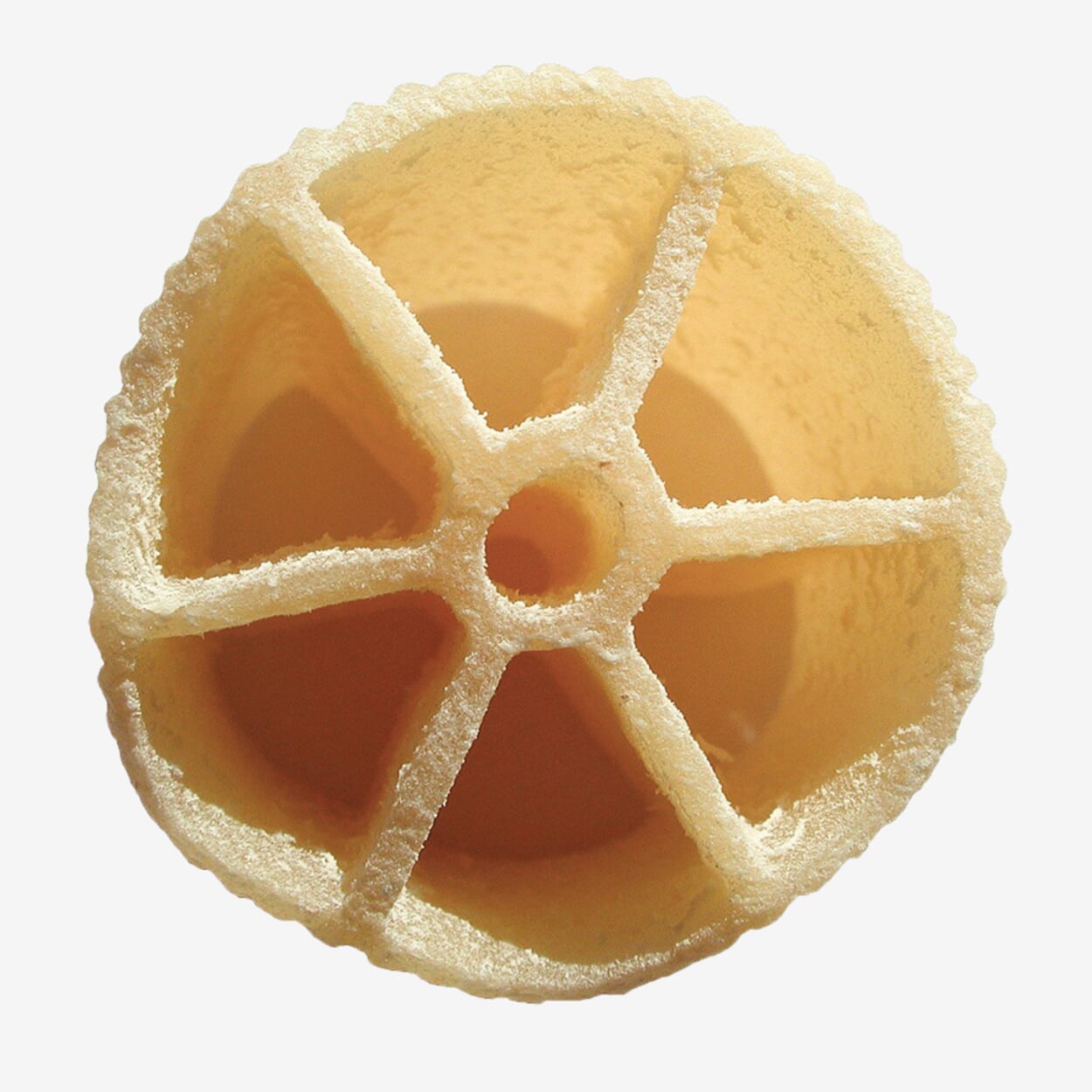 Het oppervlak van de afgewerkte pasta