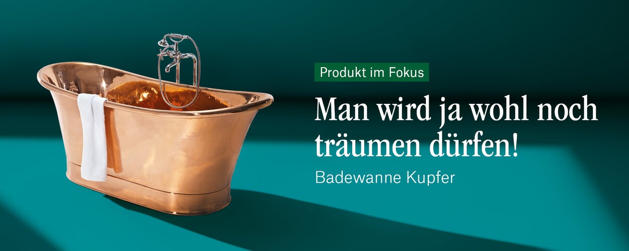 Badewanne Kupfer