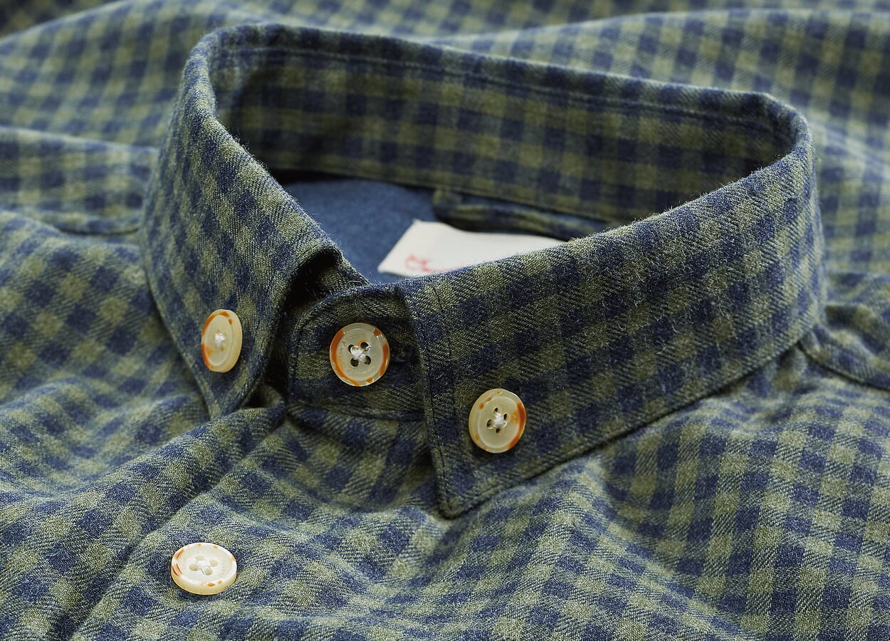 Shirt with button down collar