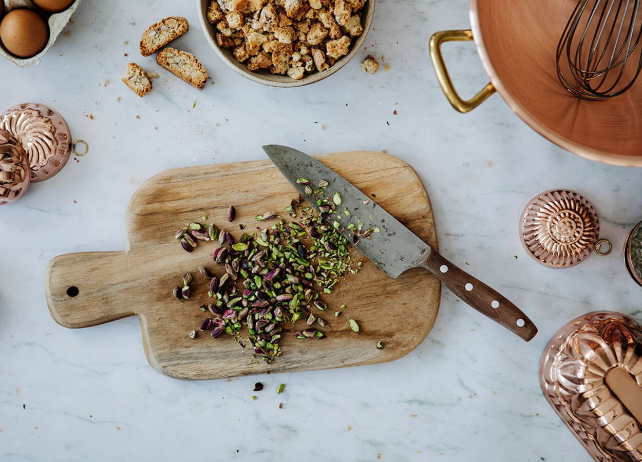 Parfait aux fraises avec cantuccini