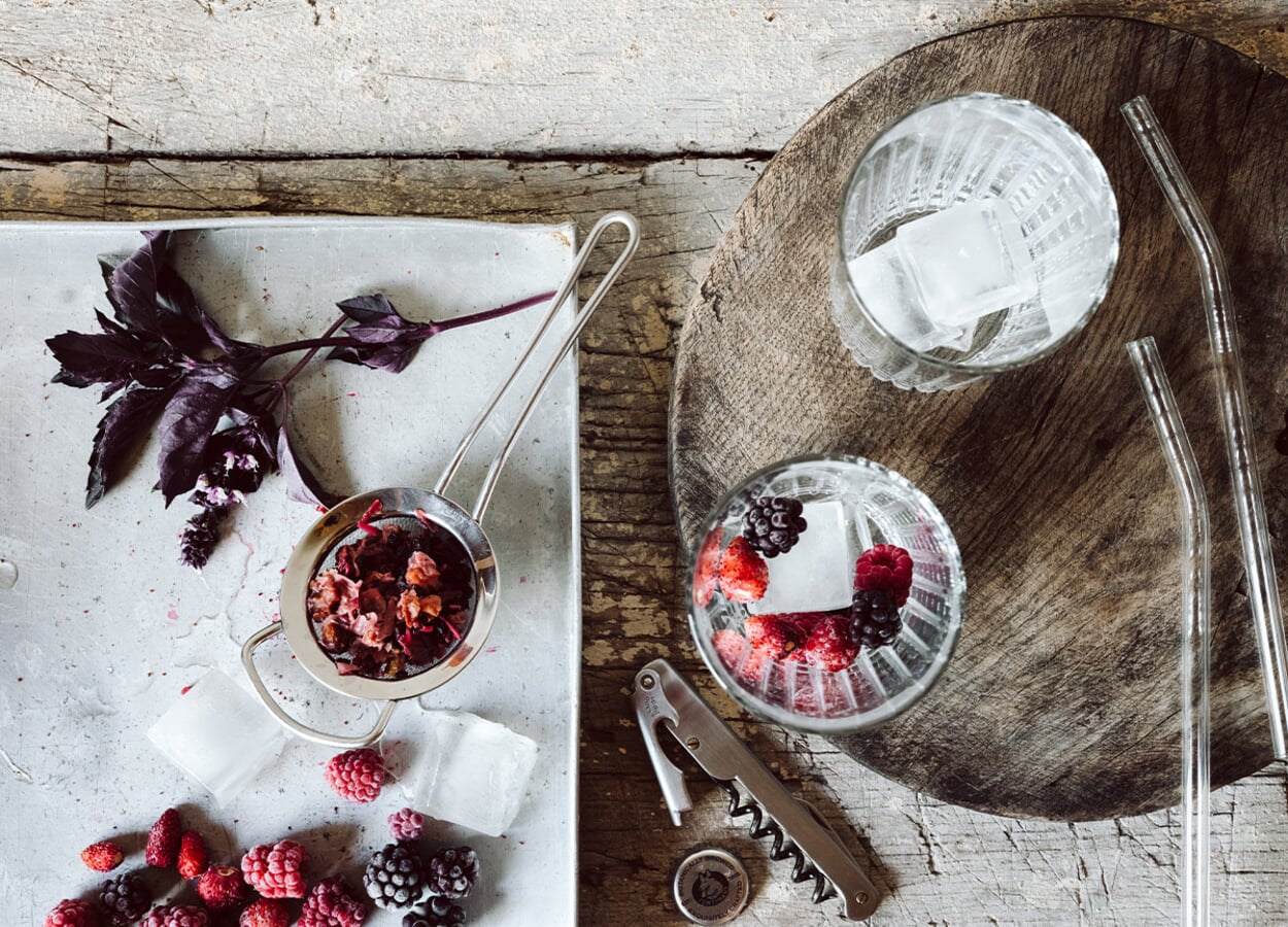 Preparation berry iced tea