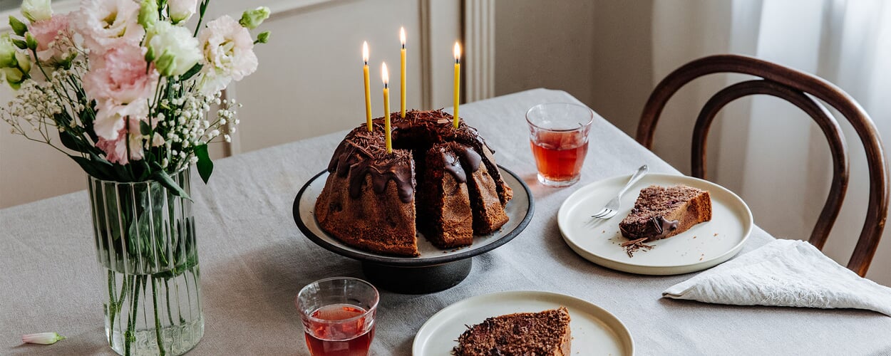 Kouglof au chocolat et à la cerise