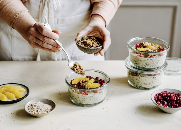 Leinsamen-Pudding für unterwegs