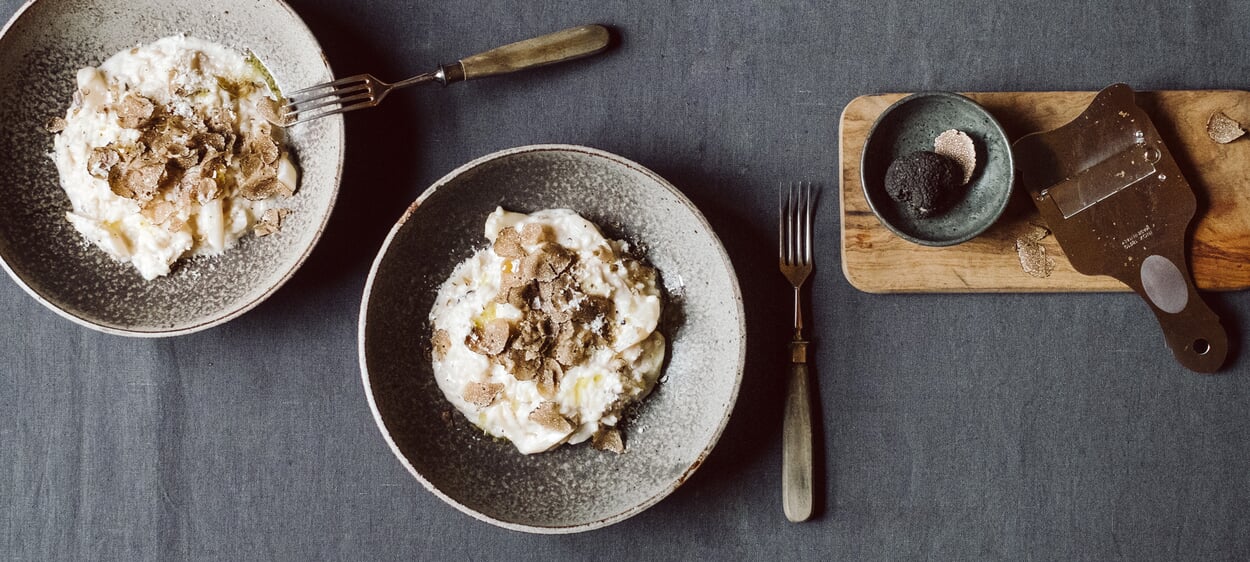 Black salsify risotto with truffle