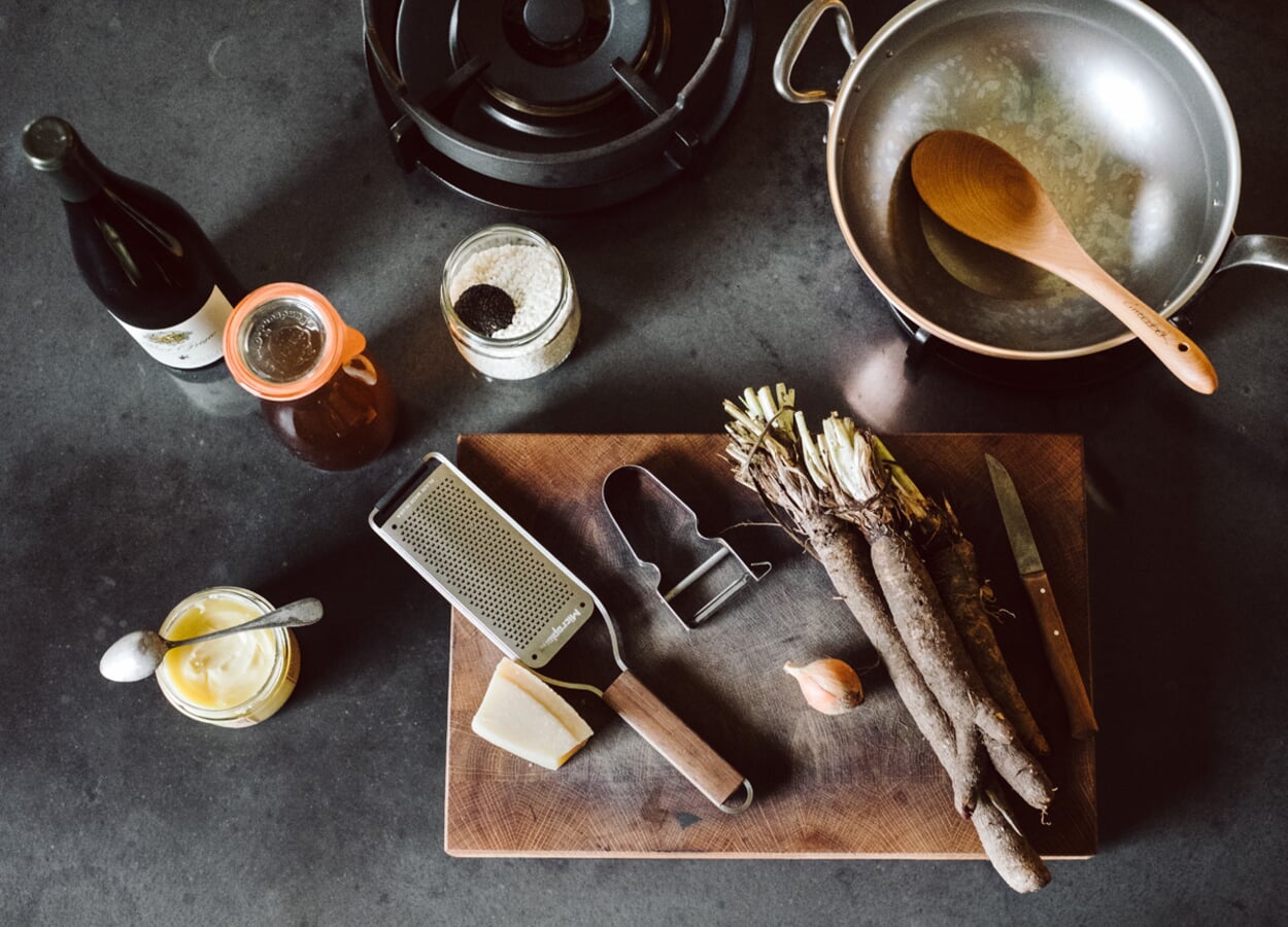 Schorsenerenrisotto met truffel